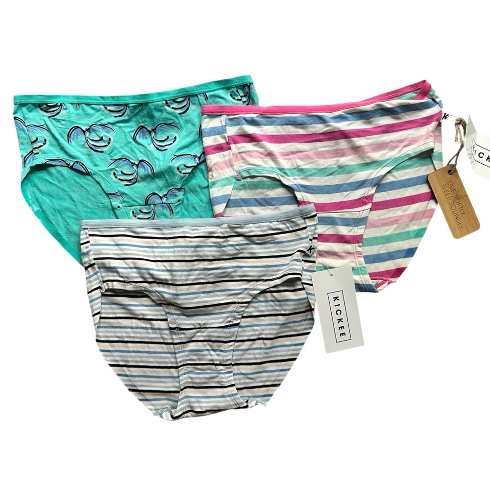KicKee Women's Print Cheeky Bamboo Underwear Size Small NWT